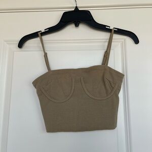 Petal & Pup Brown Fitted Bustier Camisole Top